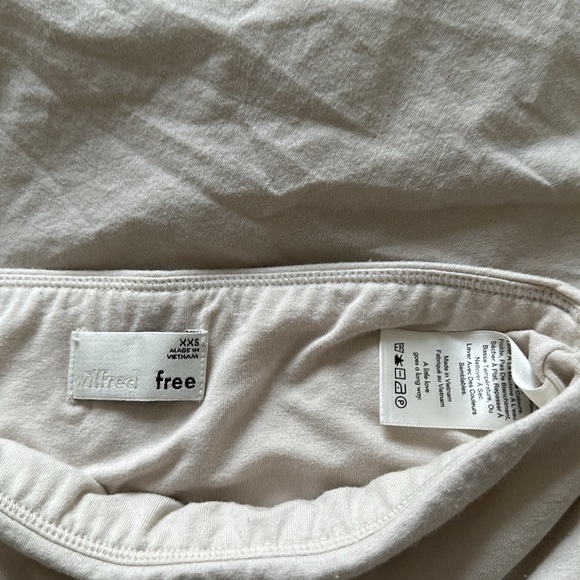 Aritzia Wilfred Free Cream Stretch Mini Skirt (XXS) - Picture 4 of 6